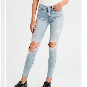 american eagle ripped jeggings